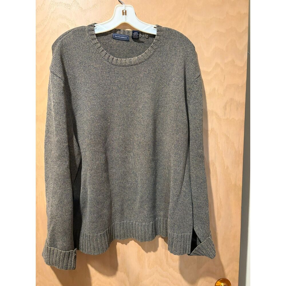 Brown knit Saddlebred pullover sweater